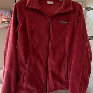 Columbia Deep Red Fleece Jacket